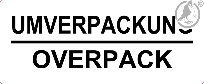 Umverpackung/Overpack 60 x 145 mm, 1000 Stück Rollenetikett