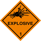 Gefahrgutaufkleber Klasse 1 EXPLOSIVE