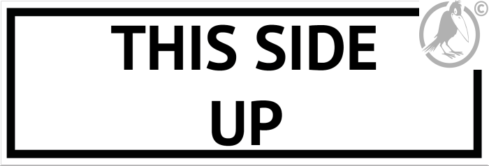 THIS SIDE UP Aufkleber (Transportetikett)