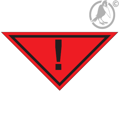 Aufkleber "Achtung vorsichtig verschieben"