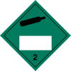  Gefahrgutaufkleber Klasse 2.2 Non flammable – non toxic gas mit Eindruck - 250 x 250 mm
