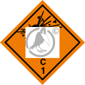 Gefahrgutaufkleber Klasse 1.3C