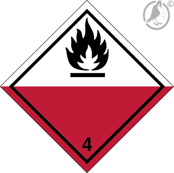 Gefahrgutaufkleber Klasse 4.2 SPONTANEOUSLY COMBUSTIBLE "ohne Text"