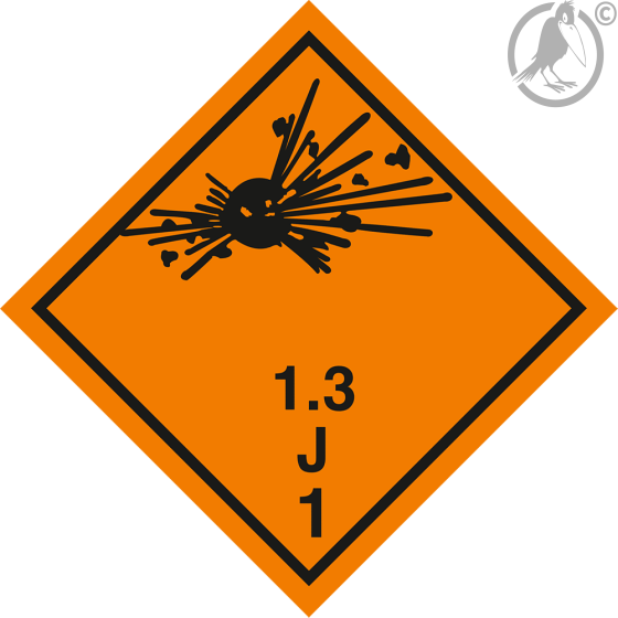 Gefahrgutaufkleber Klasse 1.3J
