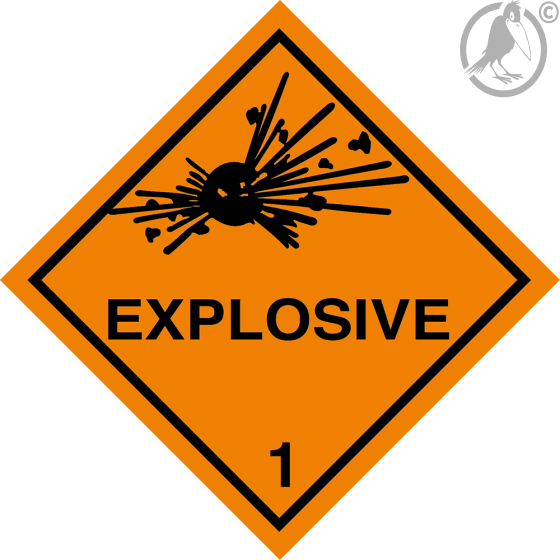 Gefahrgutaufkleber Klasse 1 EXPLOSIVE