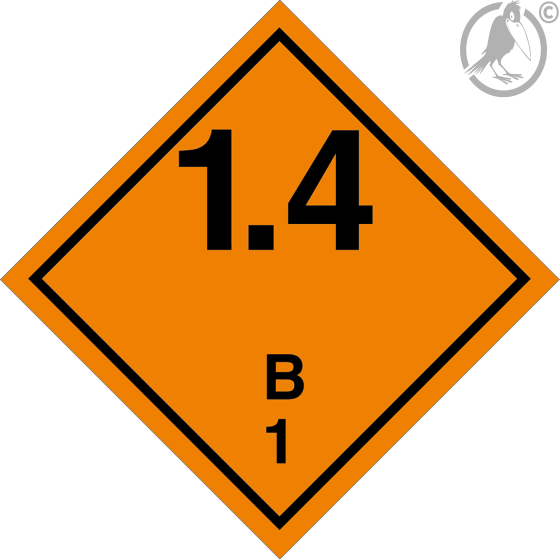 Gefahrgutaufkleber Klasse 1.4 B