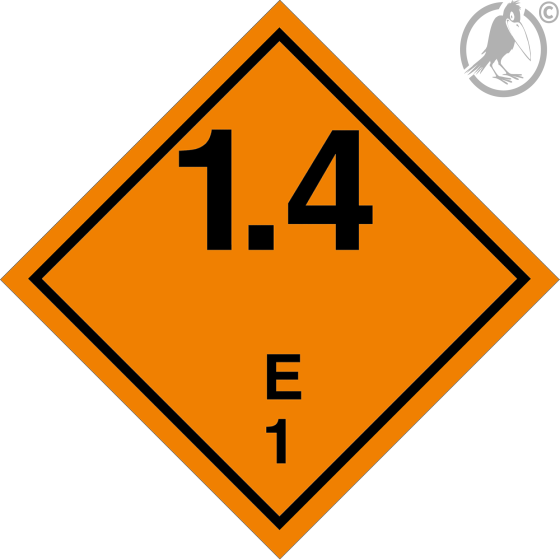 Gefahrgutaufkleber Klasse 1.4 E
