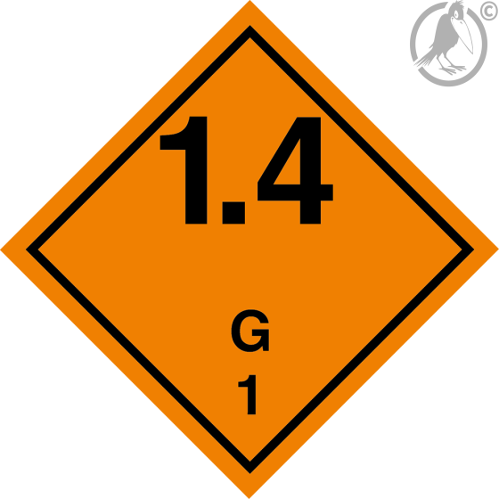 Gefahrgutaufkleber Klasse 1.4G EXPLOSIV