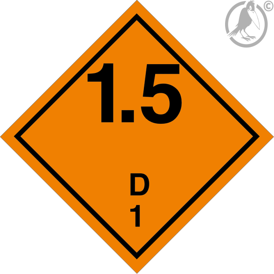 Gefahrgutaufkleber Klasse 1.5 D