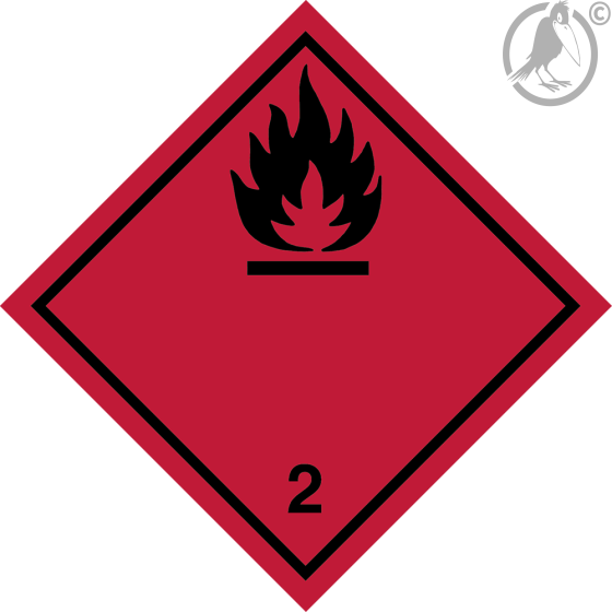 Gefahrgutaufkleber Klasse 2.1 FLAMMABLE GAS "ohne Text"