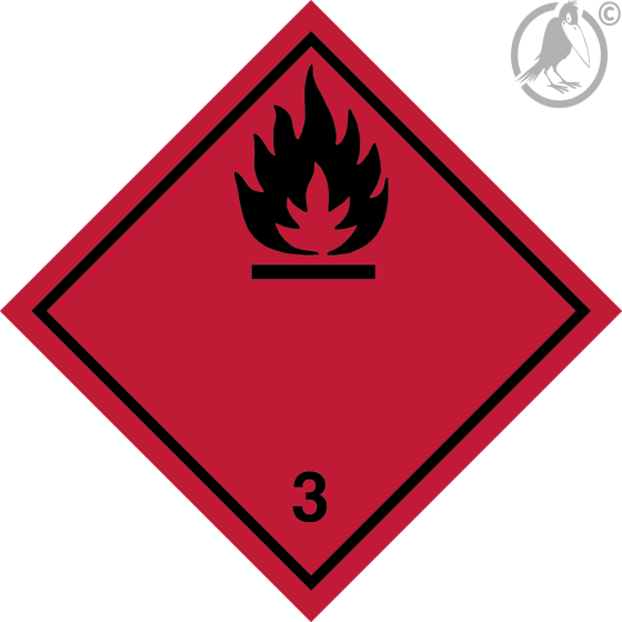 Gefahrgutaufkleber Klasse 3 FLAMMABLE LIQUID "ohne Text"