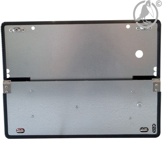 Gefahrguttafel Zifferntafel ADR für Tankfahrzeuge, Grundplatte einzeln, klappbar, Stahlblech verzinkt, 400 x 300 mm