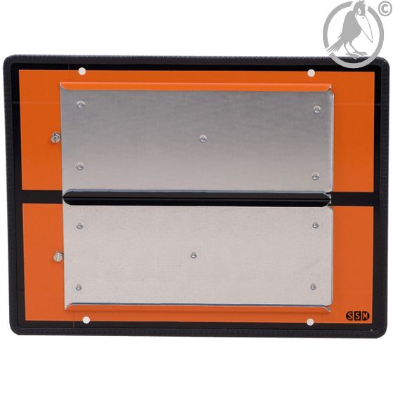 Grundplatte Gefahrguttafel/Zifferntafel ADR für Tankfahrzeuge, starr, Edelstahl V2A, 400 x 300 mm