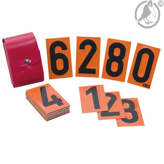 Ziffernsatz für Gefahrguttafel UN-Kennzeichung (26 Ziffern), aus Edelstahl V2A, je 70 x 120 mm