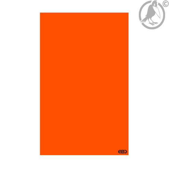 Gefahrguttafel blanko, ADR-Tafel, Leerfeld aus Edelstahl (V2A), vorn mit Reflexfolie orange, 70 x 120 mm