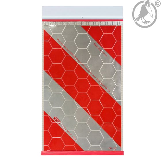 Warnmarkierung für Ladebordwände, linksweisend mit Kunststoff-Halterung, 440 x 260 mm