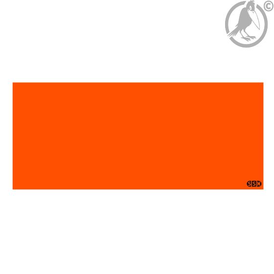 Gefahrguttafel blanko, ADR-Tafel, Leerfeld aus Edelstahl, vorn mit Reflexfolie orange, 280 x 120 mm