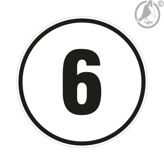 Geschwindigkeitsschild 6 km/h, gemäß StVZO § 58, Aluminium, Ø 200 mm