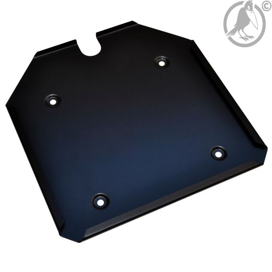 Gefahrzettel Wechselrahmen RID ADR, schwarz, Edelstahl V2A, 300 x 300 mm