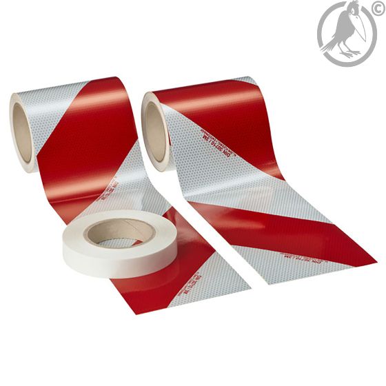 Anwenderpaket: KFZ Warnmarkierungen 3M 3410 VWM für Fahrzeuge mit Sonderrechten. Je eine Rolle 141 mm x 9 m rechtsweisend + linksweisend