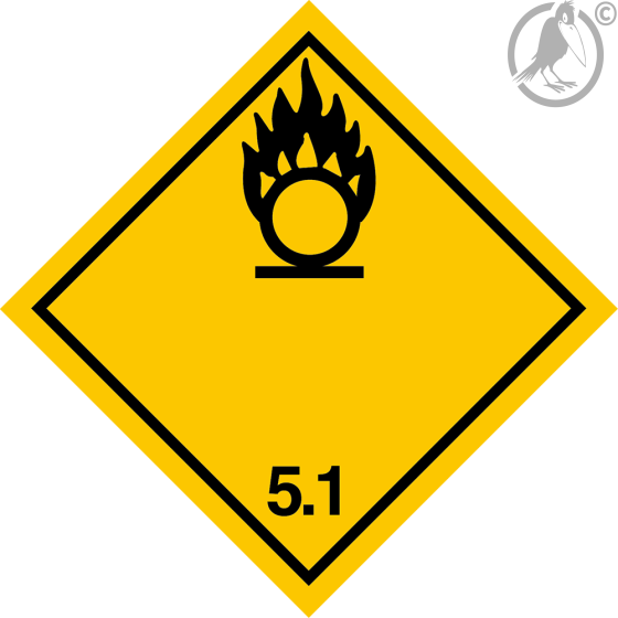Gefahrgutaufkleber Klasse 5.1 OXIDIZER "ohne Text"