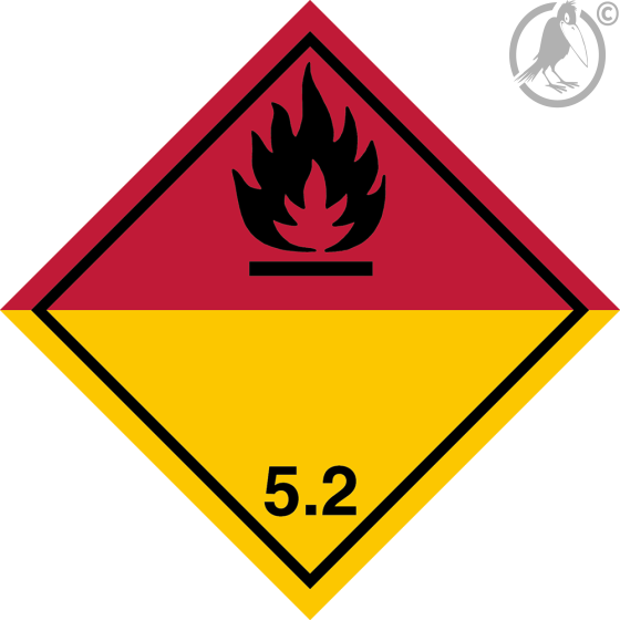 Gefahrgutaufkleber Klasse 5.2 ORGANIC PEROXIDE "ohne Text"
