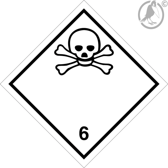 Gefahrgutaufkleber Klasse 6.1 TOXIC "ohne Text"