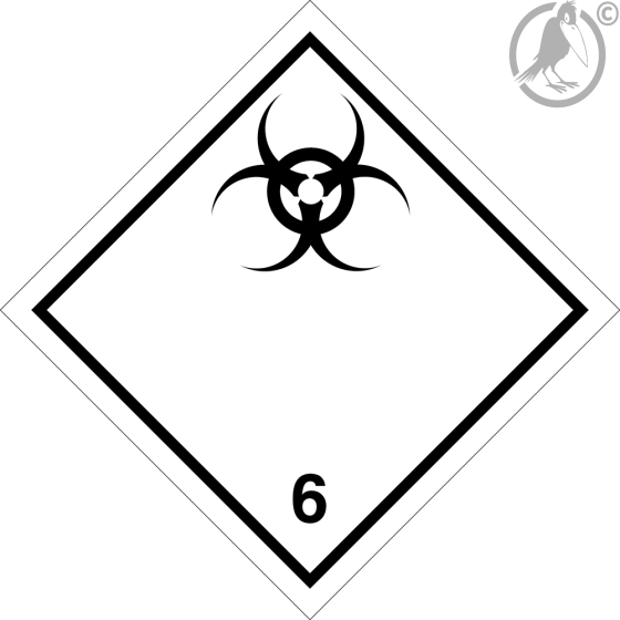 Gefahrgutaufkleber Klasse 6.2 Infectious substance "ohne Text"