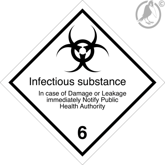 Gefahrgutaufkleber Klasse 6.2 Infectious substance