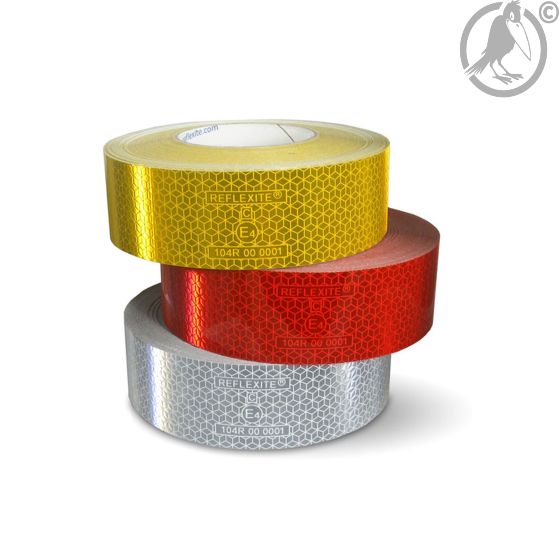 Konturmarkierung Orafol, Reflexite für Festaufbauten VC104 RG, weiß nach UN ECE 104, -> 50 Meter