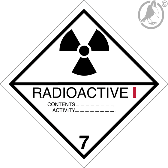 Gefahrgutaufkleber Klasse 7.A RADIOACTIVE I