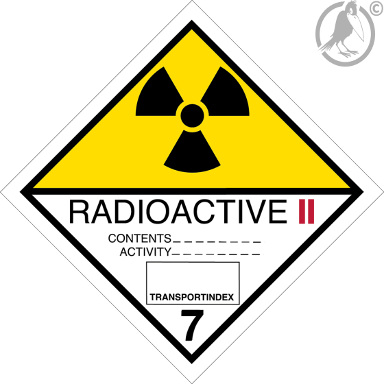 Gefahrgutaufkleber Klasse 7.B RADIOACTIVE II