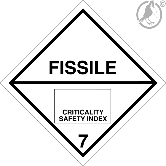Gefahrgutaufkleber Klasse 7.E FISSILE