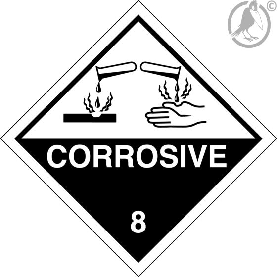 Gefahrgutaufkleber Klasse 8 CORROSIVE