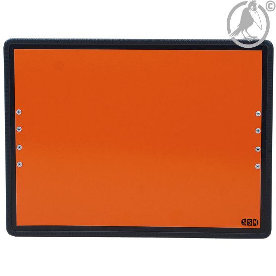 Gefahrguttafel Warntafel ADR, mit Haltebügel und Abdeckhaube, Aluminium, 400 x 300 mm