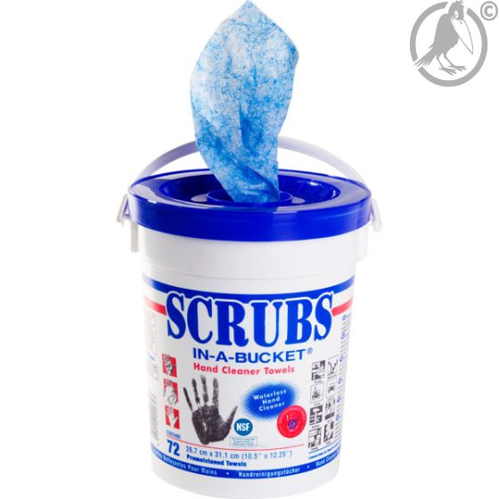 SCRUBS Handreinigungstücher entfernt starke Verschmutzungen