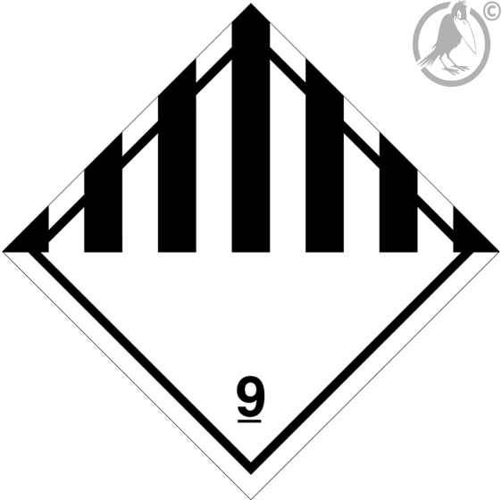 Gefahrgutaufkleber Klasse 9 MISCELLANEOUS "ohne Text"