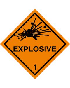 Gefahrgutaufkleber Klasse 1 EXPLOSIVE