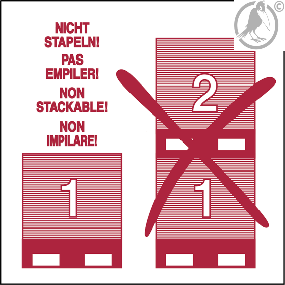 Abfertigungskennzeichen Nicht Stapeln Non Stockable