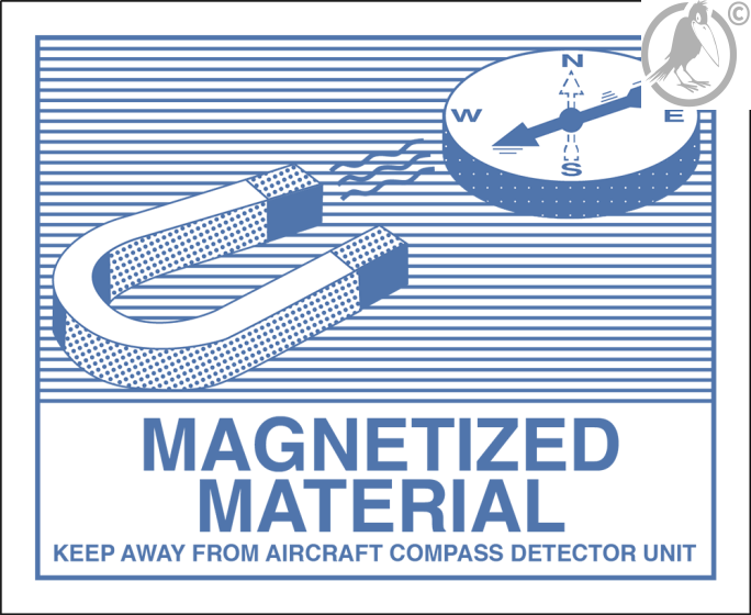 MAGNETIZED MATERIAL Aufkleber (Transportetikett)