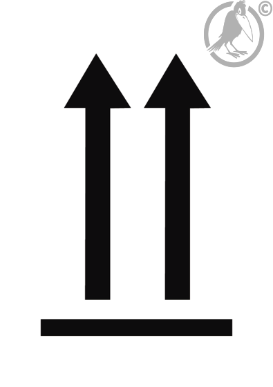 Abfertigungskennzeichen "Richtungspfeile oben"