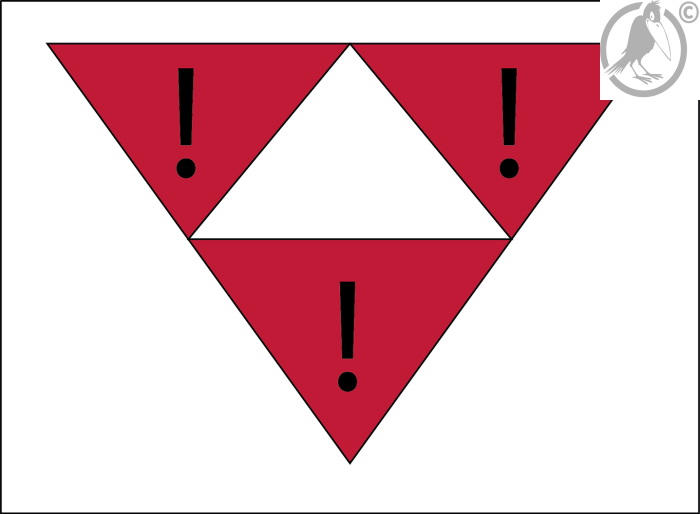 Abstoß- und Ablauf-Verbot Aufkleber 74x105mm