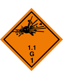 Gefahrgutaufkleber Klasse 1.1G