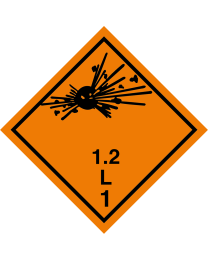 Gefahrgutaufkleber Klasse 1.2L