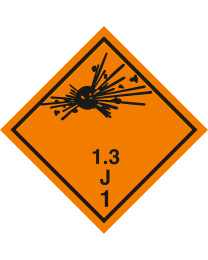 Gefahrgutaufkleber Klasse 1.3J
