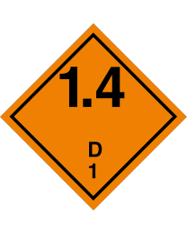Gefahrgutaufkleber Klasse 1.4 D