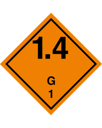 Gefahrgutaufkleber Klasse 1.4G EXPLOSIV