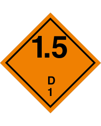Gefahrgutaufkleber Klasse 1.5 D