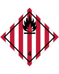 Gefahrgutaufkleber Klasse 4.1 FLAMMABLE SOLID "ohne Text"