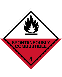 Gefahrgutaufkleber Klasse 4.2 SPONTANEOUSLY COMBUSTIBLE